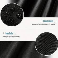 20/34x宽71x高110厘米户外可折叠遮阳椅罩，防尘、防水、防紫外线，沙滩椅罩，黑色 - 多色 - 查看 7