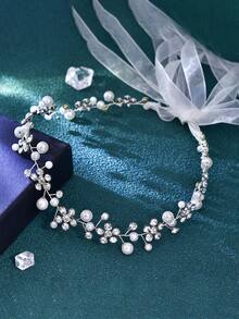 1pc Silver Rhinestone Bridal Headpiece, Suitable For Bride Wedding, Party, Events [HP730] Valentine's Day Accessories - Silver - View 5