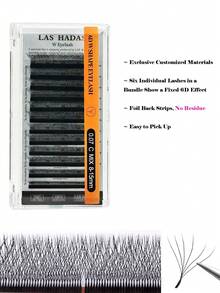 LAS HADAS 绽放浓密睫毛嫁接 C D 卷度 0.07 8-15mm 混合装 易扇睫毛嫁接 2D-6D 自扇形哑光黑 W 形睫毛嫁接（0.07-C D，8-15mm 混合装，12 排） - 黑色 - 查看 16
