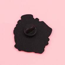 可爱瓶装黑猫珐琅徽章卡通动物语录胸针翻领别针徽章背包服装配饰珠宝礼品 - 黑色 - 查看 10