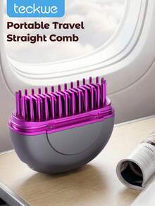Teckwe Lược duỗi tóc mini cầm tay không dây, bàn chải duỗi tóc ion âm không dây, lược duỗi tóc nóng dùng pin lâu, nhẹ và nhỏ gọn để mang theo khi đi du lịch - Nhiều màu - Xem 1