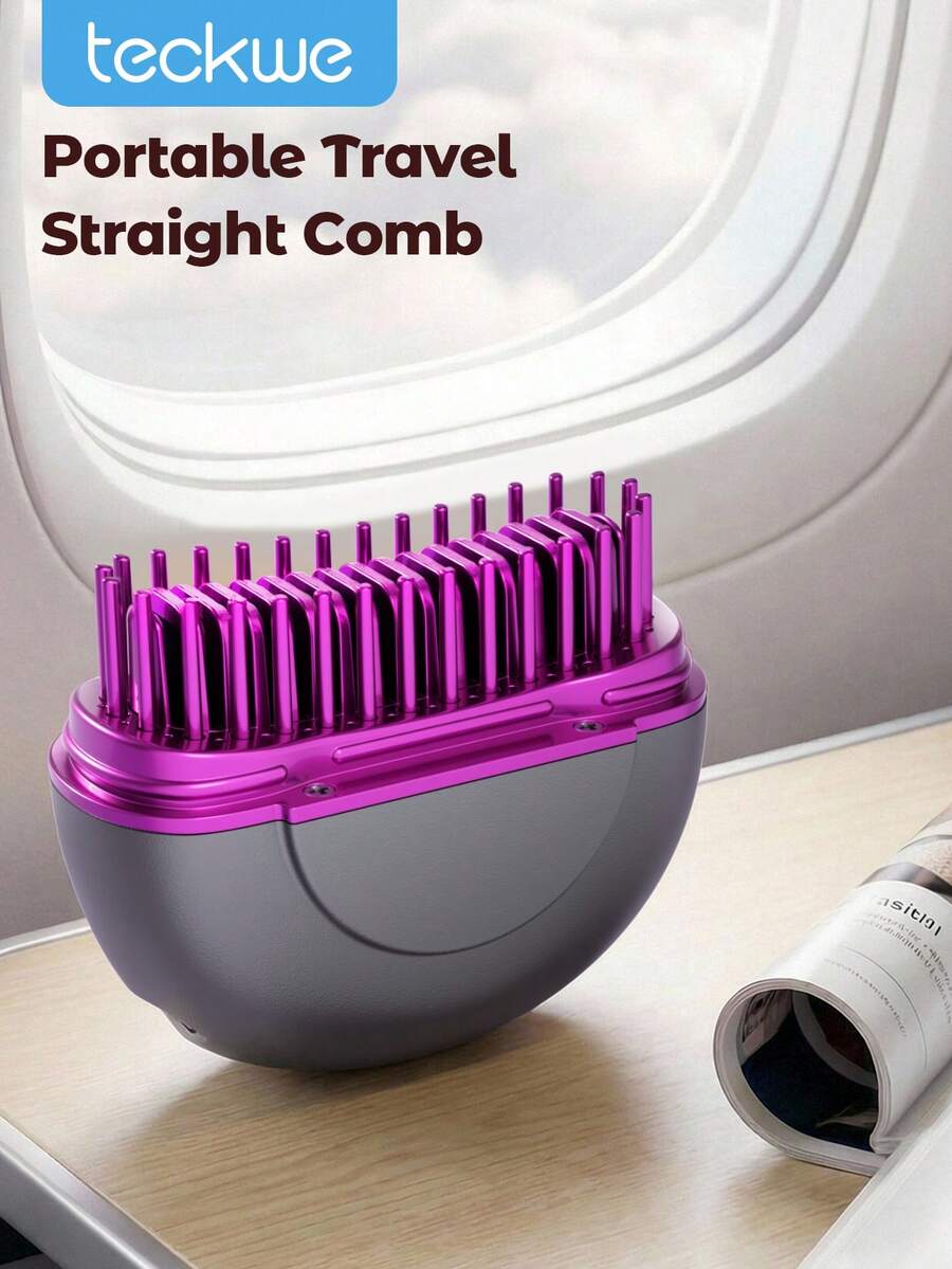 Teckwe Lược duỗi tóc mini cầm tay không dây, bàn chải duỗi tóc ion âm không dây, lược duỗi tóc nóng dùng pin lâu, nhẹ và nhỏ gọn để mang theo khi đi du lịch - Nhiều màu - Xem 1