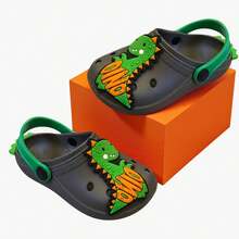 Sandalia Infantil para meninos dinossauro babuche - Cinza - Visão 2