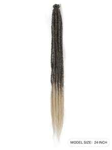 Tóc nối dreadlock tổng hợp 24 inch, 10 sợi, kiểu hippie, một đầu nối, màu đen nâu, rộng 0.6 cm, kiểu reggae, tóc móc cho nữ, thích hợp cho Giáng sinh, Năm mới, lễ hội Carnival, lễ hội âm nhạc. - Nhiều màu - Xem 3