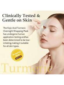 2-Pack Kojic Acid & Turmeric Overnight Peel Off Facial Peel, Vitamin C Brightening Facial Treatment, 2.53 Fl.Oz Korean Skin Care For Clear Glowing Complexion | Perfect Daily Essential & Women's Gift For Holidays - 彩色 - 查看 5