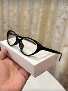 1pc Women's Retro Cat Eye Small Frame Glasses, Red, Minimalist Design Suitable For Daily Wear And Street Photography - Multicolor - View 7