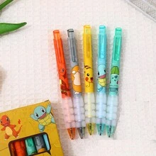 宝可梦皮卡丘、小火龙、杰尼龟可爱卡通中性笔，办公用品，节日礼物 - 彩色 - 查看 7