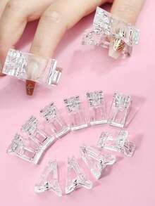 10件套美甲工具套装,包含小夹子、指甲夹、透明凝胶快速延长美甲工具(尖头)、指甲尖夹(用于快速修整指甲形状)、透明水晶夹(适合女士和女孩固定和修整指甲)、水晶发夹、指甲尖夹、延长美甲工具、修整指甲的指甲夹,专业美甲工具,女士适用。 - 無色 - 查看 3