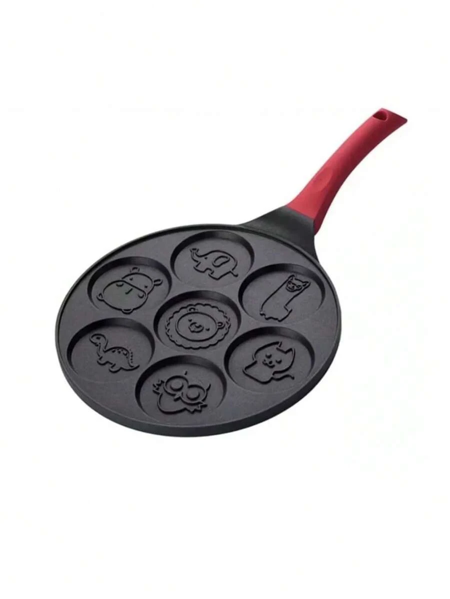 28.5 X 2 X 28.5 Cm Non-Stick Animal Shaped Pancake Baking Pan, Black/Red - Multicolor - View 1