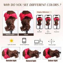 弹簧夹红色蝴蝶结发圈 - Dark Brown - 查看 3