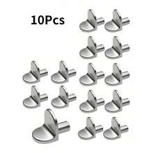 10pcs Metal Shelf Support Pegs - Easy Install Cabinet Shelf Brackets For Kitchen, Wardrobe, Closet, Bookshelf - Versatile Shelving Hardware Anchors - Multicolor - View 6