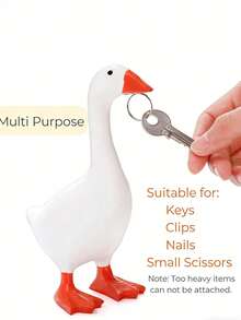 Uroczy magnetyczny brelok z gęsią, dekoracyjna żywiczna rzeźba gęsi i kaczki na biurko, stojak na narzędzia, dekoracja sypialni, prezent na parapetówkę. - 1PC - Zobacz 7