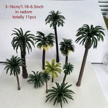 11棵混合装3-16厘米迷你椰子树人造植物，适用于沙盒模型微缩景观 - As photos - 查看 1