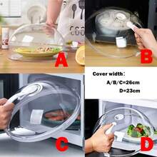 Rotating Vent Food Cover, Transparent Microwave Splash Proof Dish With Handle, Suitable For Food, Utensils, Plates, High Temperature Food Heating Cover With Steam Vent And Handle, Transparent Dish Cover, Cooking Heating Dish Cover - Home And Office Oil Protection Cover And Vegetable Rack - Multicolor - View 3