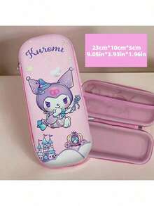 1个3D EVA硬壳铅笔盒，大容量防水文具收纳盒，可爱学习用品整理袋 - 彩色 - 查看 9