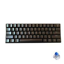 APAYADO Teclado de computadora con cable K61 Mini, teclado mecánico de juegos del 60% con interruptores azules, adecuado para mini PC, portátil, periféricos - Multicolor - Ver 11