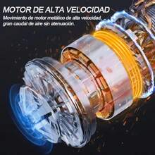 Compresor Inflador Portátil RexQualis 150 PSI 5400mAh Recargable Mini Compresor de ire Portatil Auto para Carro Motocicleta - azul real - Ver 3