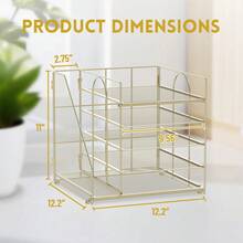 5-Tier Desk Organizer With File Holder, Letter Tray Paper Organizer - G - 查看 2