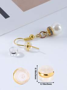 20/50个装硅胶耳钉后塞，透明安全锁扣式耳钉后塞，适用于重型耳环，无刺激低过敏性柔软透明耳钉替换装 - Earring Backs - 查看 3