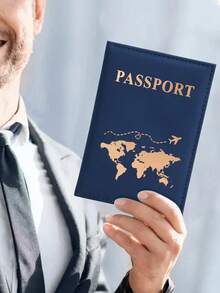 Lightweight Couple's Travel Passport Holder Wallet Cover Card Case For Women And Men Travel Essential Accessories Vacation Hotel Cruise Back To School - Multicolor - View 6