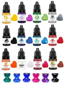 5/8/12/24色环氧树脂颜料浓缩液，环氧树脂染料，树脂着色剂，树脂首饰，树脂工艺品DIY - Epoxy Resin Pigment - 查看 2