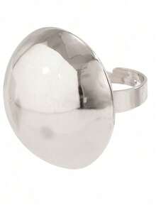 Elegant And Chic Women's Adjustable Open Ring - Sleek And Simple Design, Glossy Surface, Zinc Alloy, Suitable For Daily Wear, Wedding Scenes And Parties - Nhiều màu - Xem 4