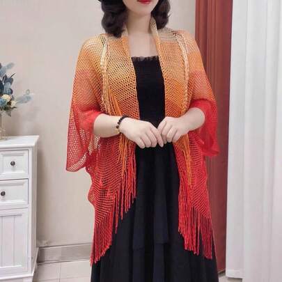 FRLNN OWENN Elegant Bohemian Style Women's Soft And Comfortable Knitted Scarf, Daily Accessory