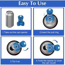 6 Pcs Soda Can Tab Opener, Colorful Convenient Can Covers For Soda Portable Lightweight Pop Cans Opener For  Beer Aluminum Cans Pull Off Tab Beverage Barricade - Mặc định - Xem 6