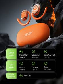 ACER OHR553 無線藍牙耳機，開耳式 OWS 立體聲設計，佩戴舒適，250mAh 長效續航，適合運動與跑步，兼容 iOS/Android 手機 - 均碼 - 查看 11