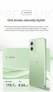 Điện thoại Motorola Lenovo Moto G54 pin siêu bền 5000mAh/Bộ nhớ trong 8+128GB/Màn hình lớn 120Hz bảo vệ mắt/Hai SIM, đã mở khóa/6.5 inch/Màu xanh dương/Xanh lá cây, USB Type-C - Nhiều màu - Xem 9