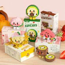 100-300 sztuk uroczych klocków owocowych (ananas, arbuz, banan, wiśnia, pomarańcza, durian itp.), prezent urodzinowy DIY, akcesoria do układania puzzli i kolaży, żywe kolory, wykwintny design. Warstwowe, żywe kolory, realistyczne kształty, odpowiednie do dekoracji wnętrz, artykułów biurowych, wymiany prezentów (Boże Narodzenie, Dzień Matki, Walentynki), ekspozycji sklepowej/kolekcji dzieł sztuki. - Wielokolorowe - Zobacz 3