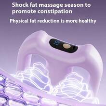 USB Rechargeable Mini Vibrating Massage Roller, Multi-Speed Muscle Relaxation Device For Yoga, Fitness, Cellulite Reduction - Purple - View 5