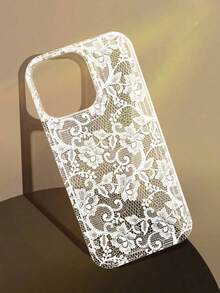 1Pc Romantic Lace Pattern Soft Transparent Airbag Phone Case, Anti-Slip, Suitable For IPhone 11/12/13/14/15/16 Pro Max,Valentine'S Day Gifts,Valentines Phone Case - 顏色6(1件) - 查看 20