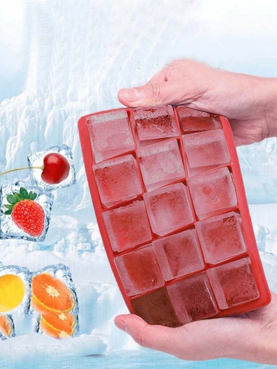 1PC 15 & 24 Cell Honeycomb Silicone Ice Tray With Lid Stackable Easy Demould Ice Making Tool Creative Honeyc - Purple - View 1