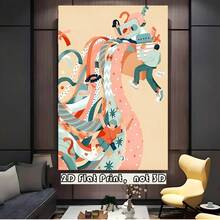 2D Flat, 1pc Wrapped Canvas Wall Art - Colorful Abstract Crowd Scene With Whimsical Characters, Vibrant Abstract Design, Living Room, Bedroom Decor, And Gifts Birthdays, Independence Day, Father'S Day, Canvas Wall Art Ready To Hang, 2D Flat - 1 - View 3
