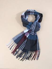 1pc Unisex Autumn/Winter New Plaid Imitation Cashmere Scarf, Suitable For Outings, Group Purchases, Travel, Gifts - Multicolor - View 2