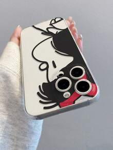 1pc Fashionable Minimalist Floral & Leaf Painted Pattern Transparent Soft TPU Phone Case, Anti-Fall Anti-Scratch Anti-Fingerprint, Camera Lens Protection Compatible With Apple, , Nothing, Pixel, INFINIX, Redmi - Multicolor - View 6