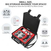 SN3 Funda rígida impermeable para  Neo Drone Fly More Combo- 6 baterías RC-N3/N2 cubeta de carga y accesorios funda de transporte ligera con correa para el hombro para viajes y protección al - como en la foto - Ver 1