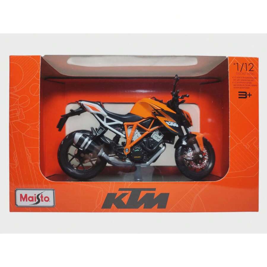 motocicleta escala 1:12 ktm 1290 color naranja
