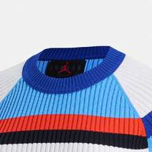 Jordan 女士 AS W J FLT LS SWTR 条纹长袖针织圆领T恤 TII7143-412 - 藍白色 - 查看 4