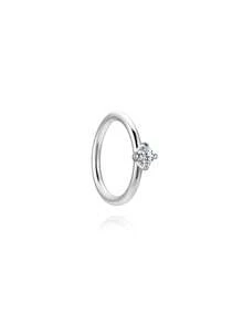 1 chiếc khuyên tai bạc 925 đính đá Moissanite hình học cổ điển, kiểu dáng phẳng, thích hợp cho nữ, đeo hàng ngày, hẹn hò, đi nghỉ mát, dự đám cưới, dự tiệc, làm quà tặng ngày lễ. - Bạc - Xem 16