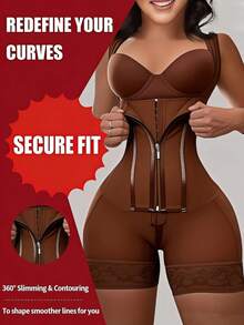 1Pc Women's Flexible Boning Adjustable Straps Seamless Colombian Shapewear | Faja Moldeadora Style For Instant Tummy Slimming, Butt Enhancement & Waist Training - Ideal For Post-Surgery & Daily Activities & Parties And Galas, Valentine's Day Corsets - 彩色 - 查看 1