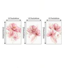 3 piezas Impresiones de lienzo con flores elegantes doradas, rosas y grises | Arte de pared botánico moderno para dormitorio, sala de estar u oficina, póster de plantas abstractas, regalo para ella, sin marco - Multicolor - Ver 11