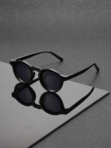 Fashionable Small Round Frame Unisex Glasses, Comfortable Curved Temples, Suitable For Outdoor Activities, Travel, And Shopping - Multicolor - View 7