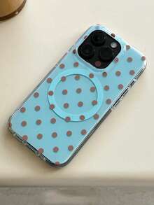 IMD Polka Dot Dopamine Magnetic Applicable For IPhone 17 Pro Max Phone Case, New 16/12/11 Female High-End Anti-Fall Full Coverage Transparent 13 Personalized Fashion Phone Case Protective Cover Compatible With Apple 14/15 Pro Max - Multicolor - View 2