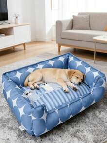 Cama elevada y reforzada para gatos/perros, a prueba de humedad, resistente al agua, resistente a arañazos, con soporte cómodo para el cuello, nido para dormir profundamente, adecuada para mascotas pequeñas/medianas - Multicolor - Ver 4