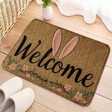 1pc Easter Bunny Ear Welcome Mat, Lightweight Rectangular Carpet, Suitable For Indoor/Outdoor Decoration, Stain-Resistant Entrance Rug For Home, Farmhouse, Bar, Creative Art Design - Doormat, Small Rug, Welcome Mat, Area Rug, Garden Rug, Washable Carpet - contracted design - View 5