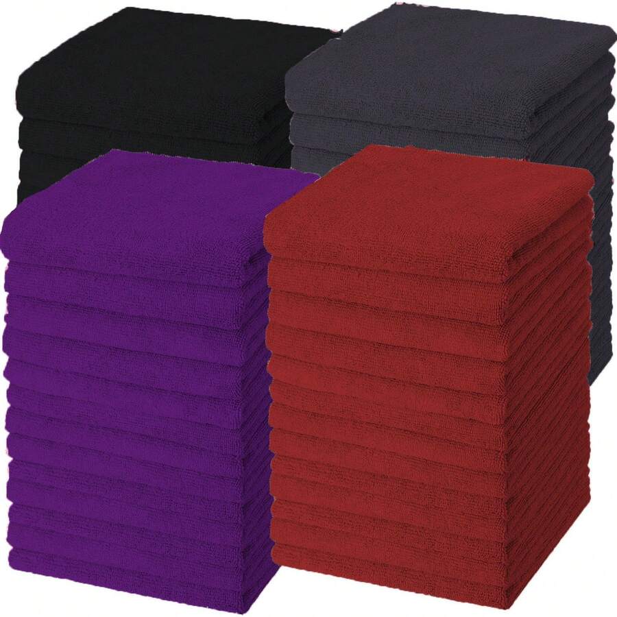 6/12 Pack Makeup Remover Cloths, 12 X 12 Inch Makeup Towels Soft Microfiber Face Towels, Reusable Makeup Remover Cloths For All Skin Types, Gentle And Effective Facial Washing Experience - Multicolor - View 1