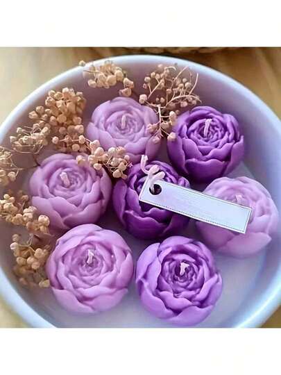 Liten silikonljusform av rosenknopp, gör-det-själv-gjutform för blommor, multifunktionell form för ljus, tvål, gips