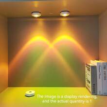 1个电池供电的触摸式LED壁灯，日落灯造型，可安装在墙柜上，营造氛围，适用于厨房、卧室、衣柜等场所，也可作为夜灯装饰，用于摄影/自拍/派对装饰，或作为情人节氛围装饰。 - 多色 - 查看 13